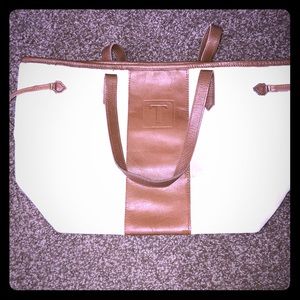 Mud Pie Canvas and leather bag